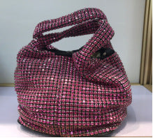 Women's bag rhinestone bucket bag hand-held elegant vegetable basket vest messenger bag female