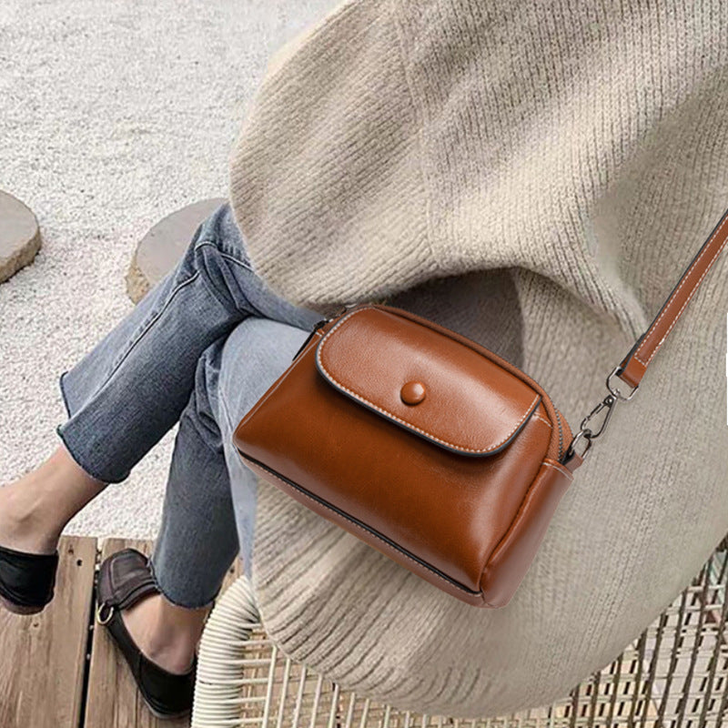 Bags for women Summer simple shoulder bag mini high-grade leather crossbody bag