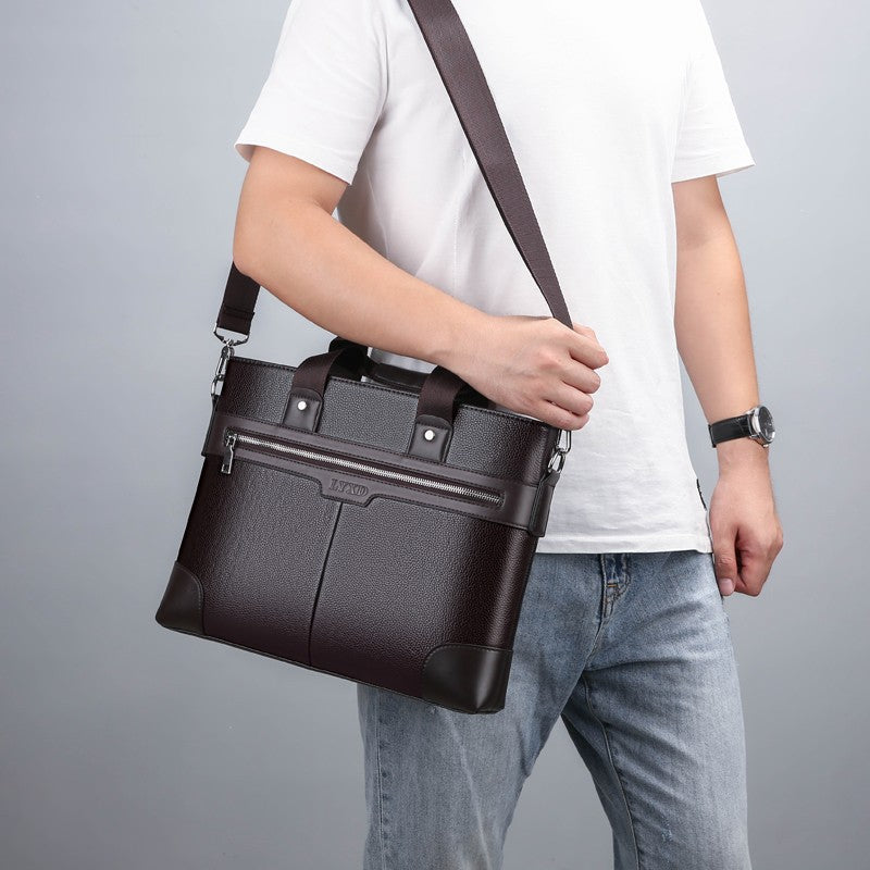 New Men's Bag Briefcase Men's Business Commuter Handbag Single Shoulder Messenger Bag