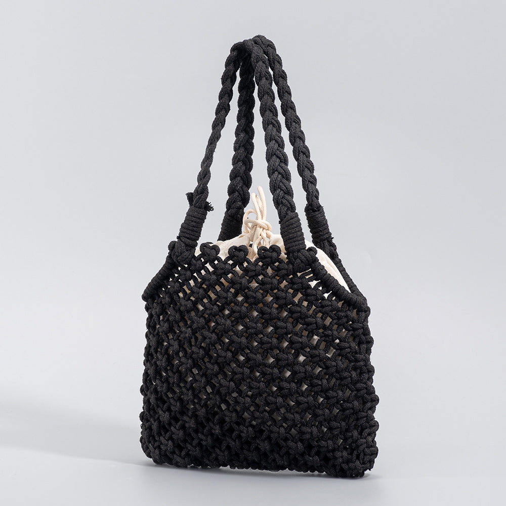 Handbag hand-woven bag seaside holiday beach bag new style fishing net bag cotton bag women