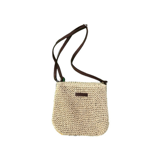 Straw woven bag shoulder bag women Korean style fashion woven new style seaside beach crossbody bag