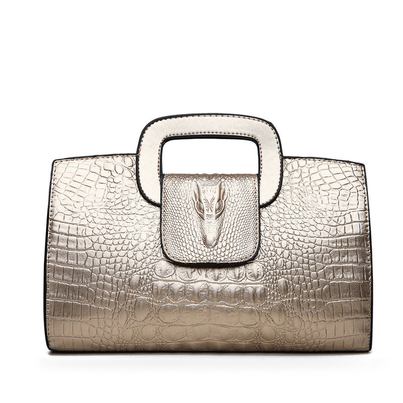 Women's Bag New Crocodile Pattern Clutch Fashion Embossed Crossbody Single Shoulder Handbag