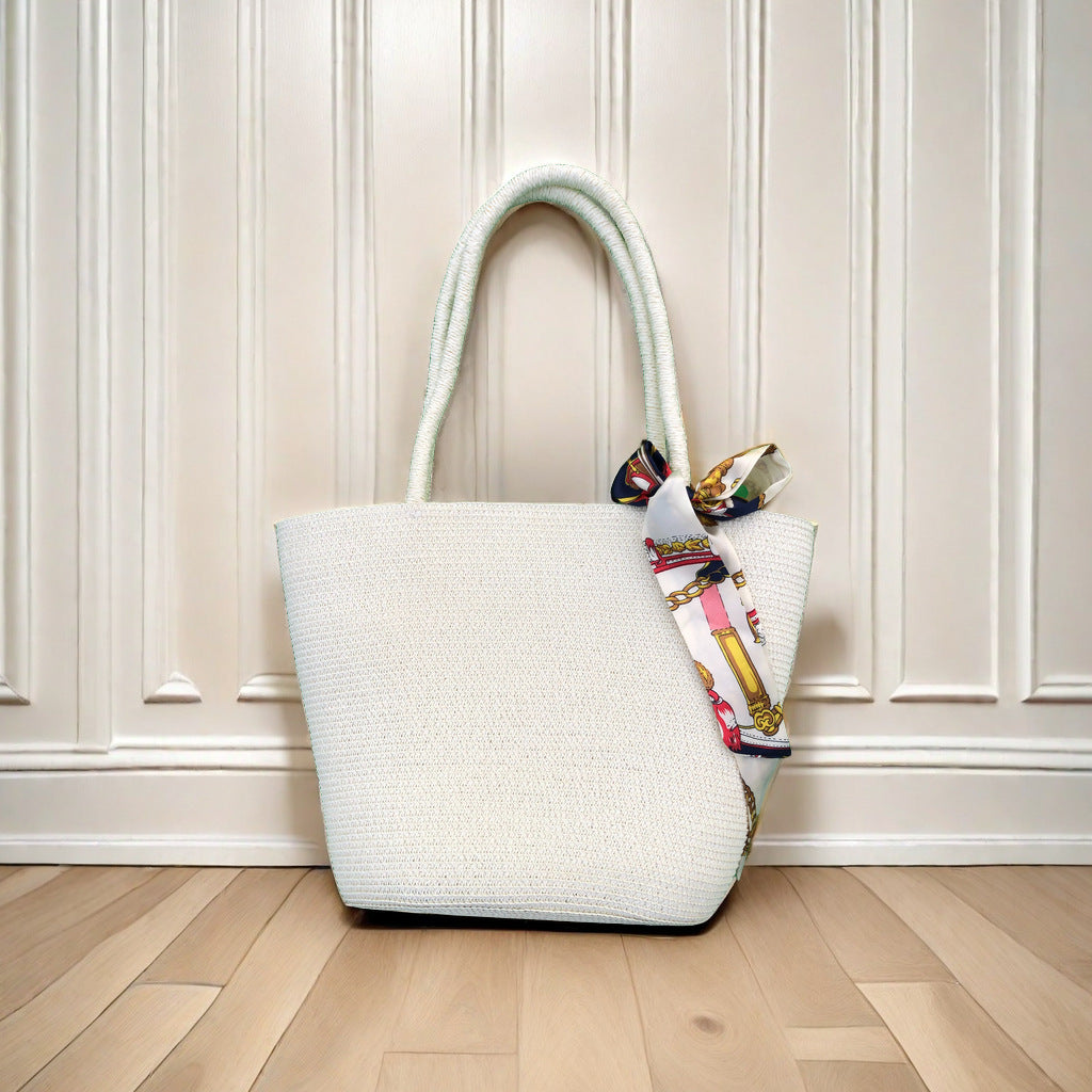 Straw bag small fresh popular straw bag hand-held woven bag beach bag women's bag