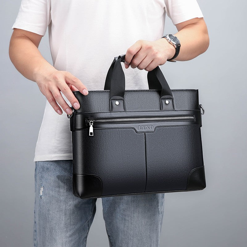 New Men's Bag Briefcase Men's Business Commuter Handbag Single Shoulder Messenger Bag