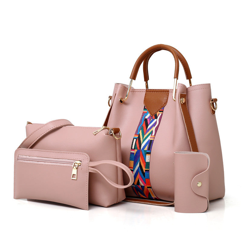 Women's bag new fashion four-piece set mother-and-child bag handbag shoulder messenger bag bucket bag multi-piece set