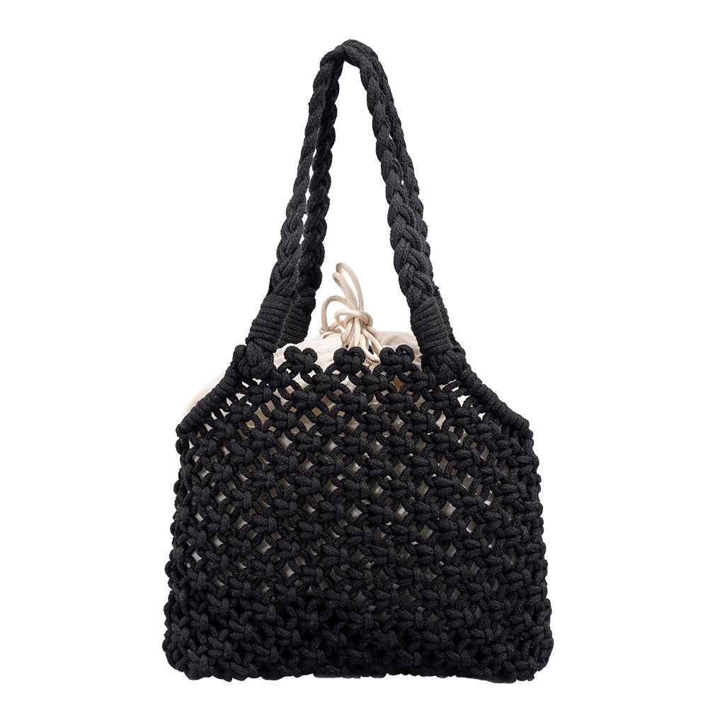 Handbag hand-woven bag seaside holiday beach bag new style fishing net bag cotton bag women